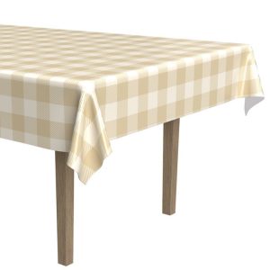 Gold Plaid Table Cover by Windy City Novelties- PAP99113EA