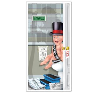 New Year's Restroom Door Cover by Windy City Novelties- DEC80111EA