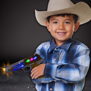 LED Plated Laser Pistol by Windy City Novelties- WEA1056EA