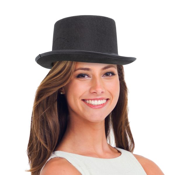 Black Felt Top Hat by Windy City Novelties- HAT1112EA