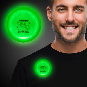 Happy Birthday Green Glow Badge by Windy City Novelties- GSP034EA