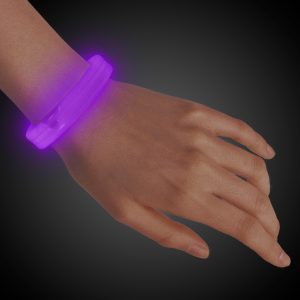 Purple Triple Wide 9" Glow Bracelets by Windy City Novelties- GBT30-GBT304UN