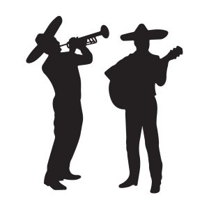 Mariachi Band Silhouettes by Windy City Novelties- DEC56254UN