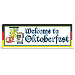 Welcome To Oktoberfest Banner by Windy City Novelties- DEC57643EA