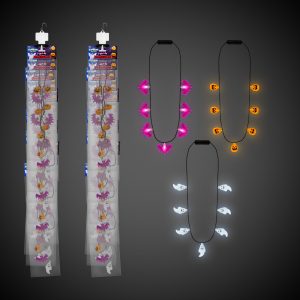 LED Halloween Necklaces Retail Display by Windy City Novelties- RHJ290UN
