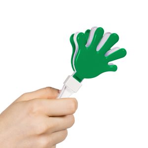Green & White Hand Clappers by Windy City Novelties- MUS060DZ