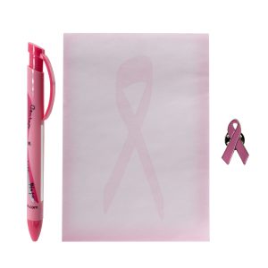 Pink Ribbon Note Pad Set by Windy City Novelties- GIF020UN