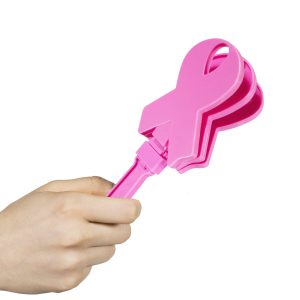 Pink Ribbon Hand Clappers by Windy City Novelties- MUS153DZ