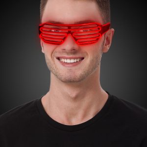 Red EL Wire Slotted Shades by Windy City Novelties- LIT1255EA