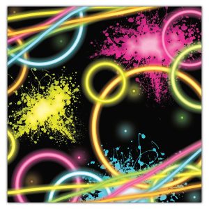 Glow Party Lunch Napkins - 16 Per Unit by Windy City Novelties- PAP8132LUN