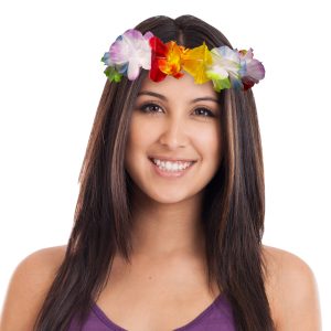 Silk Flower Lei Headbands by Windy City Novelties- PAR044DZ