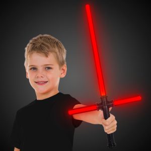 LED Red Detachable Tri-Saber Sword with Sound by Windy City Novelties- WEA1054EA