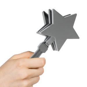 Silver Star Hand Clappers - 12 Pack by Windy City Novelties- MUS15-MUS156DZ