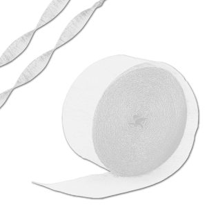 White Crepe Paper Streamer by Windy City Novelties- DEC1820208EA