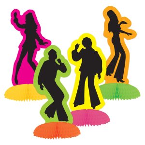 Retro Neon Dancer Mini Silhouette Centerpieces by Windy City Novelties- DEC56118UN