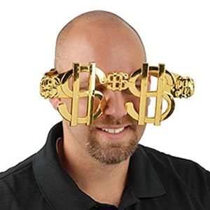 Jumbo Dollar Sign Eyeglasses by Windy City Novelties- GLS216EA