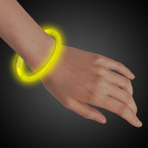 Yellow 8" Glow Bracelets by Windy City Novelties- GBS9-GBS903UN