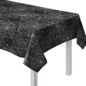 Spider Web Flannel-Backed Table Cover by Windy City Novelties- PAP570315EA