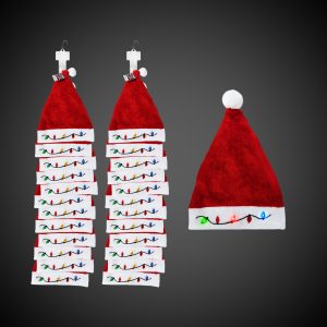 LED Christmas Bulb Santa Hats Retail Display by Windy City Novelties- RHH590UN