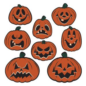 Vintage Jack-O-Lanterns Cutouts by Windy City Novelties- DEC00441UN