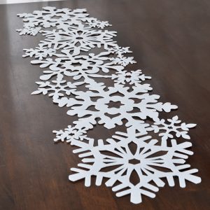 Snowflakes Die Cut Table Runner by Windy City Novelties- DEC570283EA
