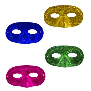Colorful Metallic Half Masks by Windy City Novelties- APR1003DZ