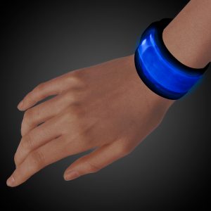 LED Blue Slap Bracelet by Windy City Novelties- LIT52-LIT526EA