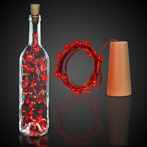 Red LED Cork String Light Set by Windy City Novelties- LIT82-LIT819EA
