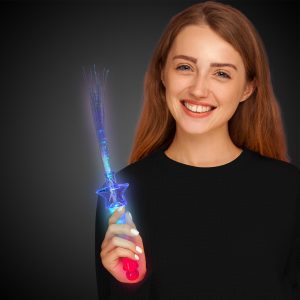 LED Fiber Optic Star Wands by Windy City Novelties- LIT236DZ