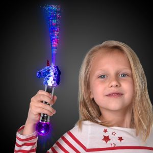 LED Unicorn Fiber Optic Wand by Windy City Novelties- LIT320EA