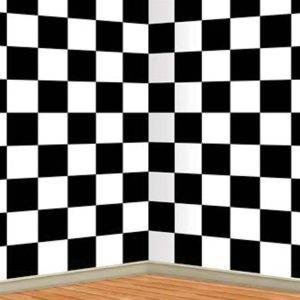 Checkered Backdrop Room Roll by Windy City Novelties- DEC52089EA