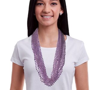 Lavender 7mm Bead 33" Necklaces by Windy City Novelties- JLR101DZ