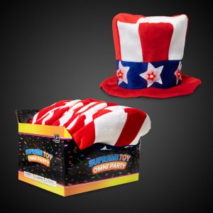LED Patriotic Top Hats Retail Counter Display by Windy City Novelties- RCH079UN