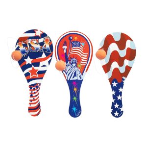 Patriotic Paddle Balls by Windy City Novelties- GAM166DZ