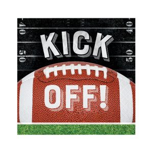 Football Kick Off Beverage Napkins by Windy City Novelties- PAP6833BUN