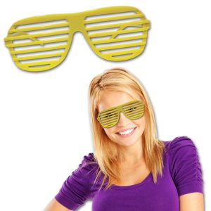 Yellow Slotted Glasses by Windy City Novelties- GLS163DZ