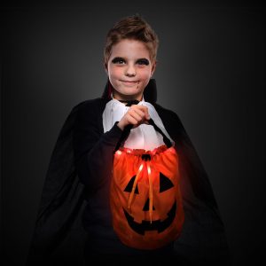 LED Pumpkin Trick or Treat Bag by Windy City Novelties- APR220EA