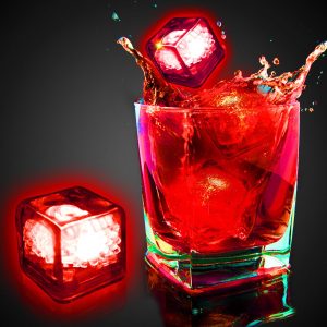 Red Liquid-Activated LED Ice Cubes by Windy City Novelties- LIT68-LIT680DZ