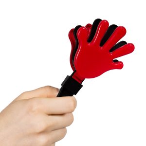 Red & Black Hand Clappers by Windy City Novelties- MUS063DZ