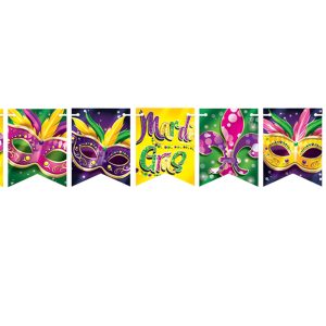 Mardi Grass Foil Streamer by Windy City Novelties- DEC56075EA
