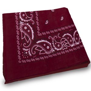 Maroon Cotton Bandanas by Windy City Novelties- APR00-APR020DZ
