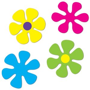 Flower Power Cutouts - 4 Per Unit by Windy City Novelties- DEC54497UN