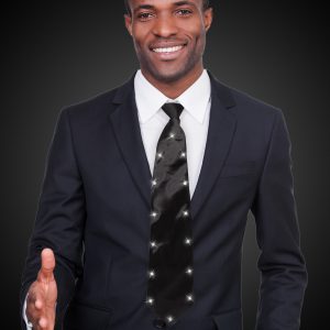 LED Black Necktie by Windy City Novelties- APR370EA