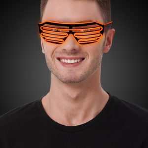 Orange EL Wire Slotted Shades by Windy City Novelties- LIT1301EA