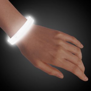 White Triple Wide 9" Glow Bracelets by Windy City Novelties- GBT3-GBT328UN