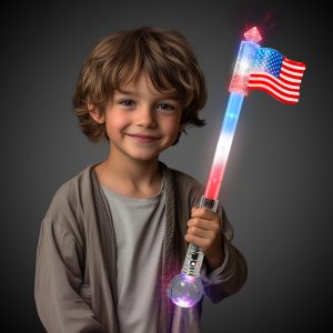 LED USA Flag Wand by Windy City Novelties- LIT621EA
