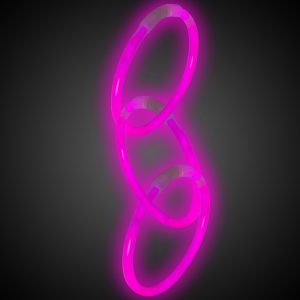 Pink Glow 9" Retail Packaged Bracelets by Windy City Novelties- GBS307UN