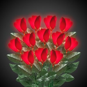 LED Red Roses by Windy City Novelties- LIT024DZ