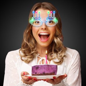 LED Happy Birthday Eyeglasses by Windy City Novelties- LIT1028EA