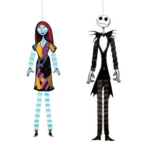 Nightmare Before Christmas Jack & Sally Hanging Decorations by Windy City Novelties- DEC290228UN